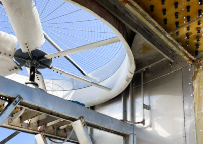 Commercial online cooling tower cleaning process